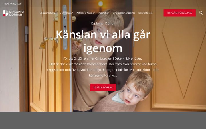 Snímek obrazovky diplomatdorrar.se