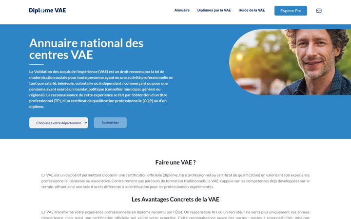 Captura de pantalla de diplome-vae.fr