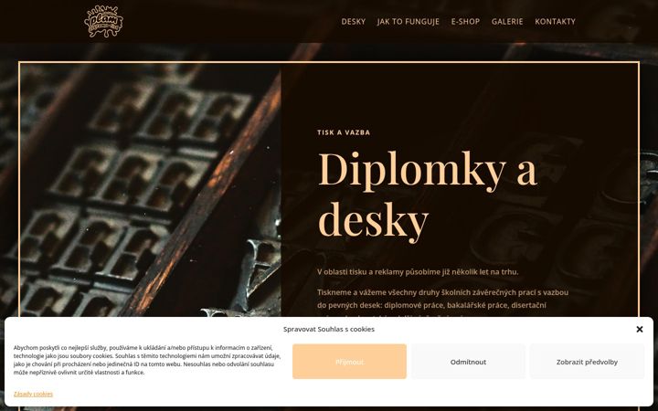 Screenshot ta' diplomkyadesky.cz