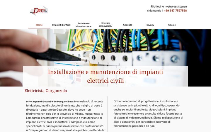 Screenshot of dipoimpiantielettrici.it