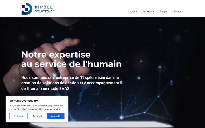 Screenshot του dipolesolutions.ca