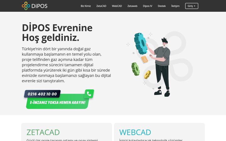 Screenshot of dipos.com.tr