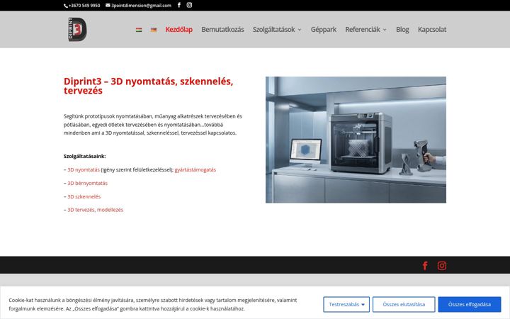 Screenshot of diprint3.hu