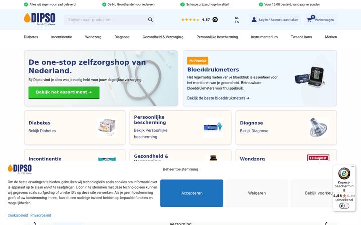 Zrzut ekranu dipso.nl