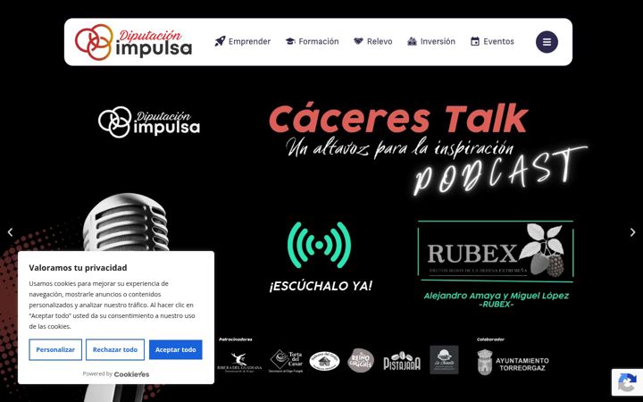 Screenshot of diputacionimpulsa.com
