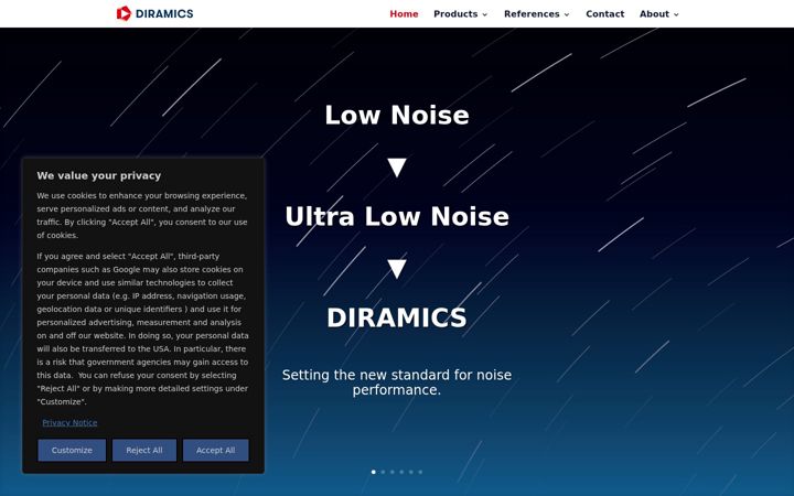 Screenshot of diramics.com