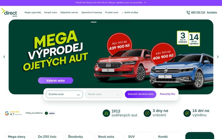 Screenshot ta' direct-auto.cz