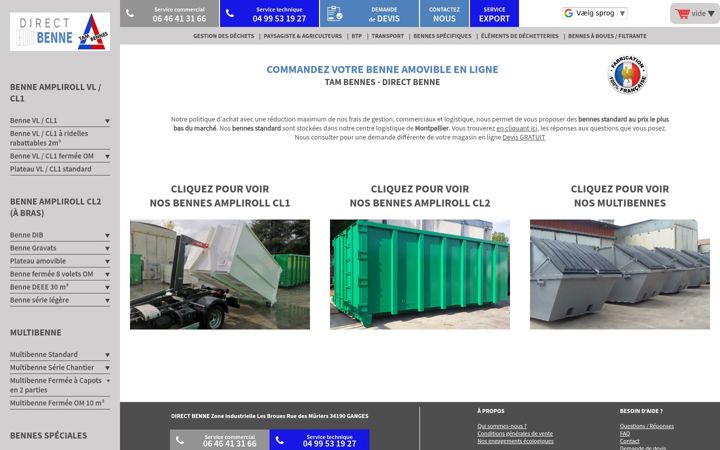 Screenshot of direct-benne.com