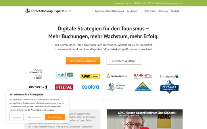 Screenshot of direct-booking-experts.com