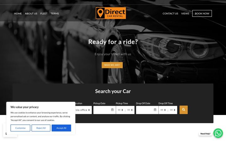 Screenshot of direct-carrental.com