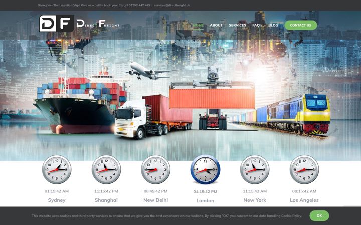 Zrzut ekranu direct-freight.co.uk