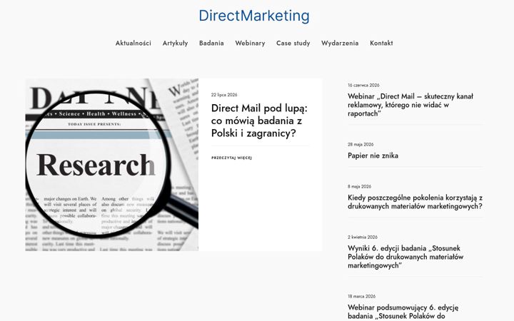 Screenshot stránky direct-marketing.pl