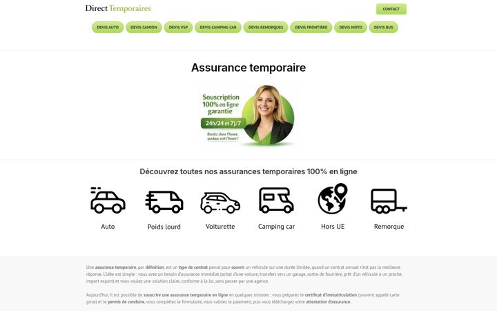 Posnetek zaslona direct-temporaires.fr