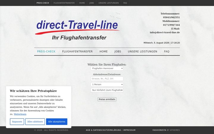 Screenshot of direct-travel-line.de