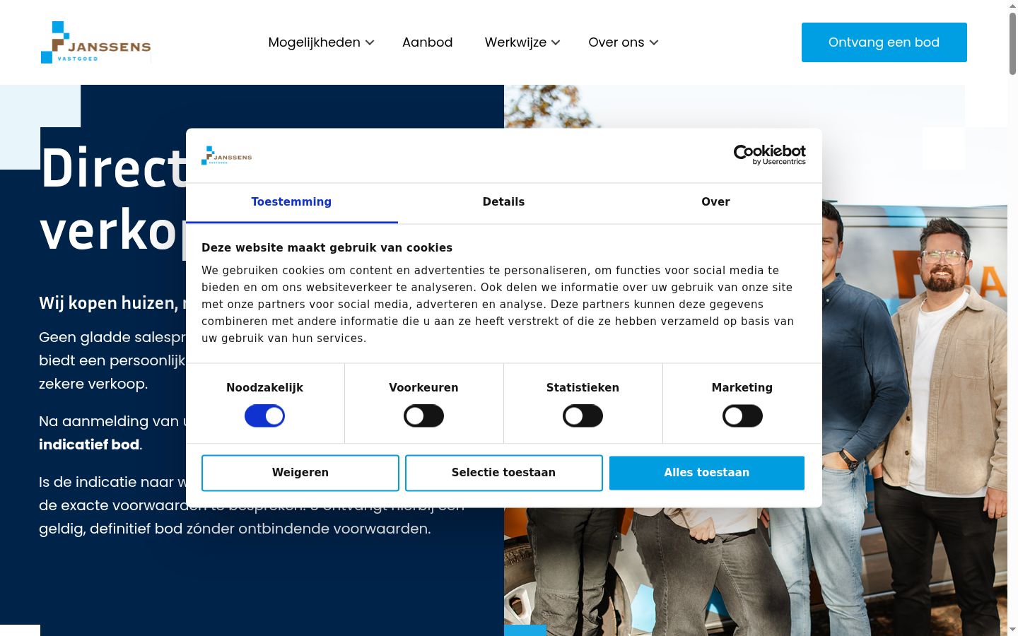 Zrzut ekranu banera zgody wyświetlanego przed jakąkolwiek interakcją