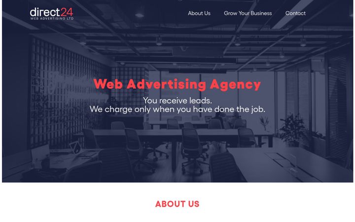 Screenshot of direct24web.com