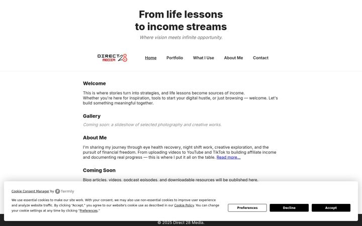 Screenshot of direct28media.com