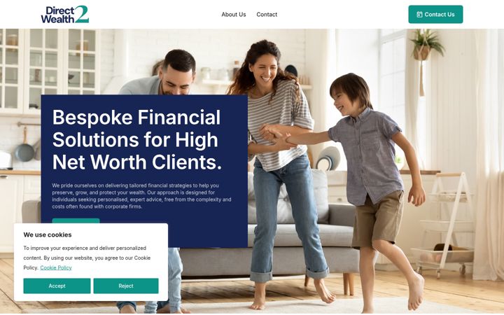 Zrzut ekranu direct2wealth.co.uk