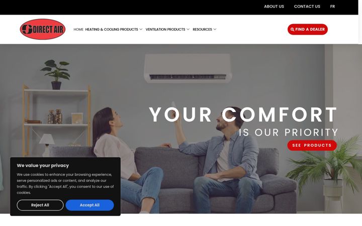 Screenshot of directairhvac.com