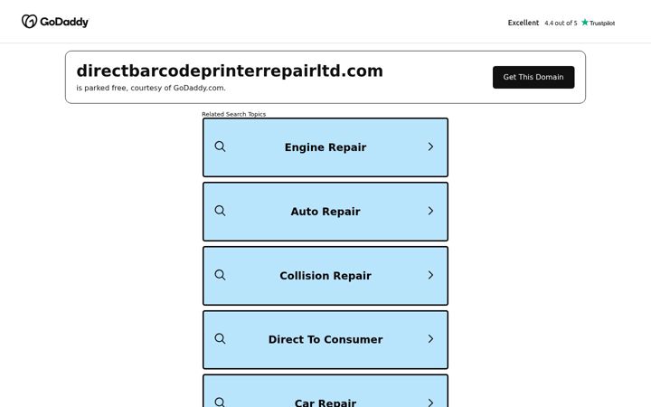 Screenshot of directbarcodeprinterrepairltd.com