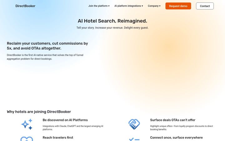 Screenshot of directbooker.com
