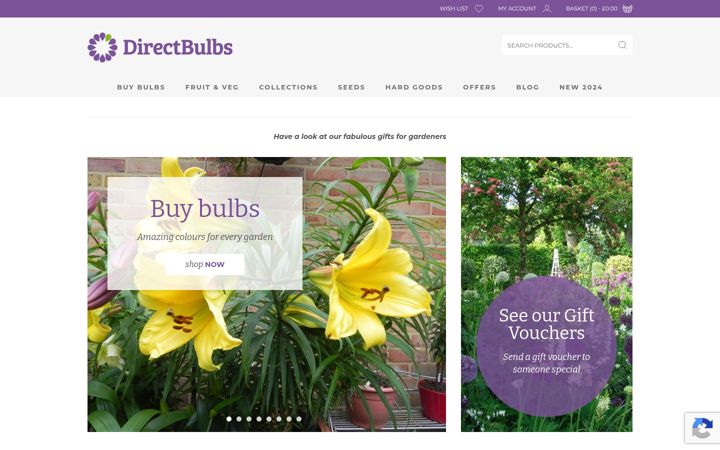 Screenshot stránky directbulbs.co.uk