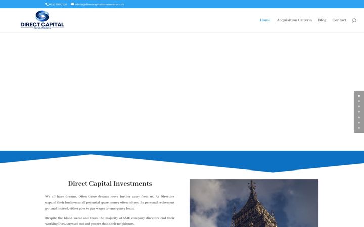 Screenshot stránky directcapitalinvestments.co.uk