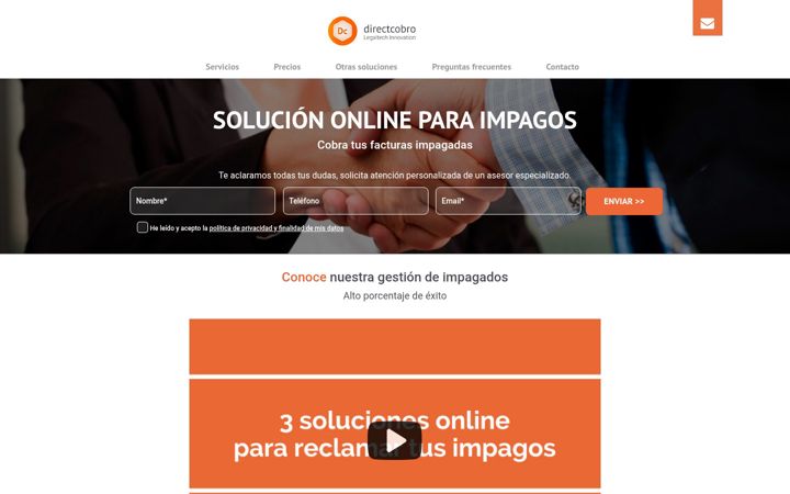 Screenshot of directcobro.com