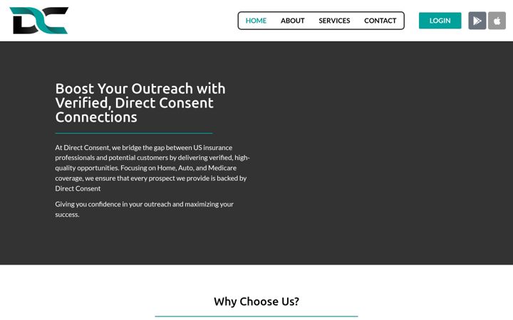 Screenshot of directconsent.com