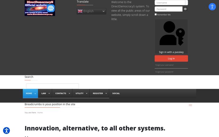 Screenshot of directdemocracys.org