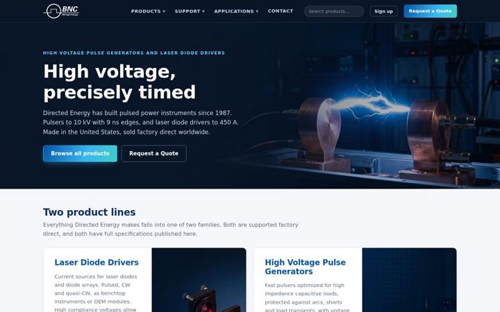 Screenshot of directedenergy.com