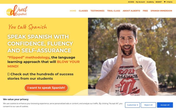 Screenshot of directespanol.com