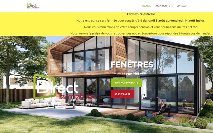 Posnetek zaslona directfermeture.fr