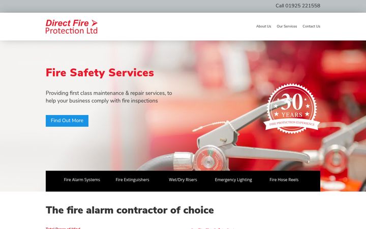 Screenshot of directfireprotection.com