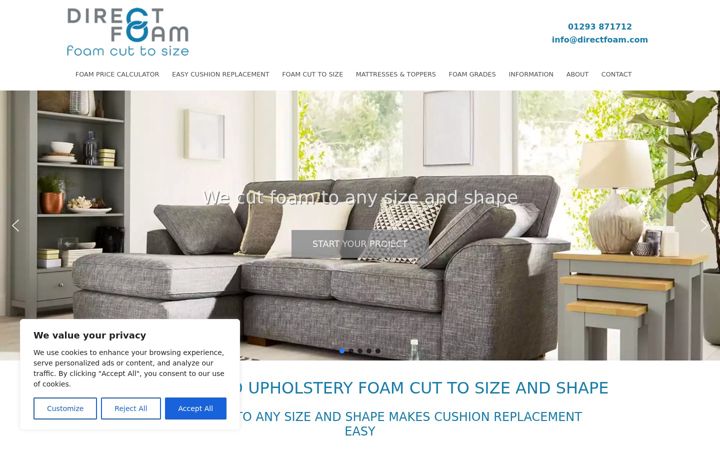 Screenshot of directfoam.com