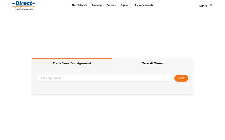 Screenshot of directfreight.com.au