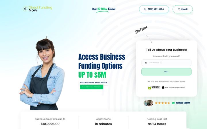 Screenshot of directfundingloan.com