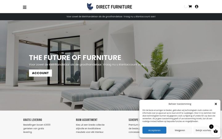 Screenshot di directfurniture.eu