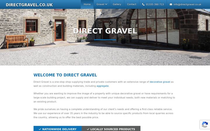 Zrzut ekranu directgravel.co.uk