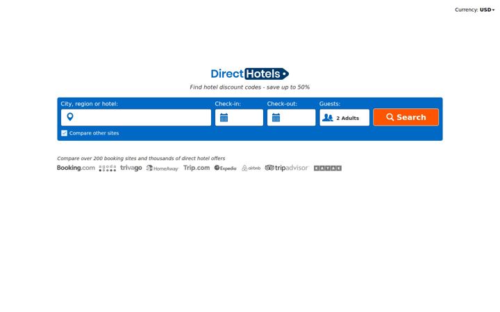 Zrzut ekranu directhotels.com