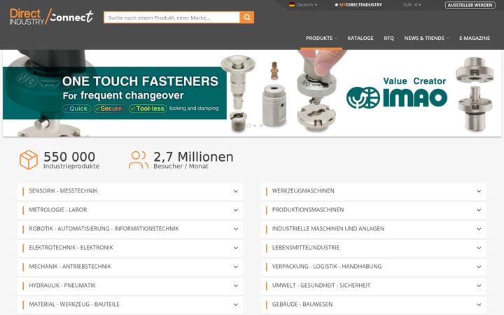 Screenshot of directindustry.de