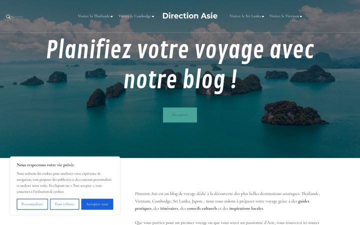 Screenshot of direction-asie.com