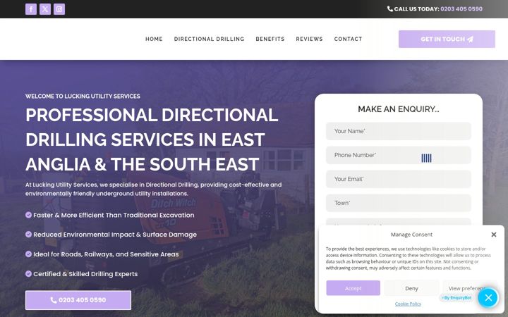 Zrzut ekranu directionaldrillingservices.co.uk