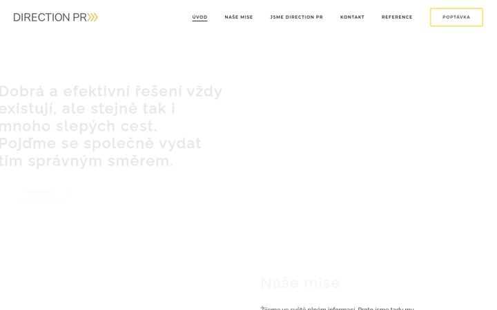 Screenshot ta' directionpr.cz