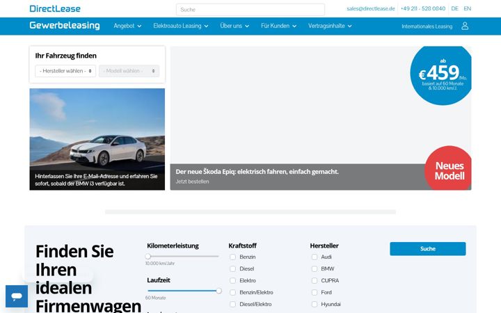 Screenshot of directlease.de