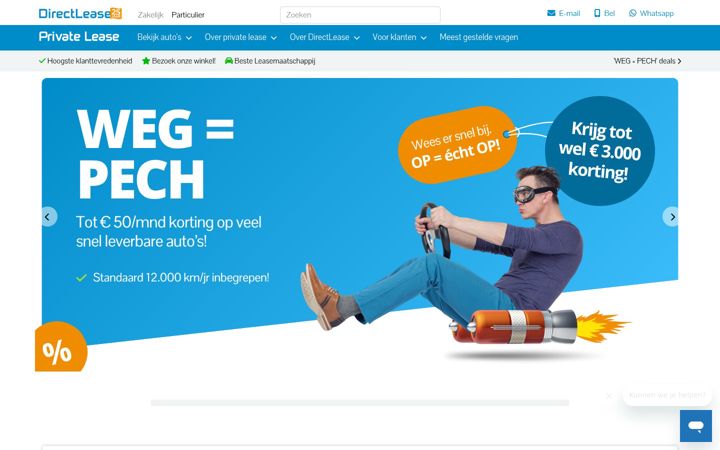 Screenshot von directleaseprivate.nl