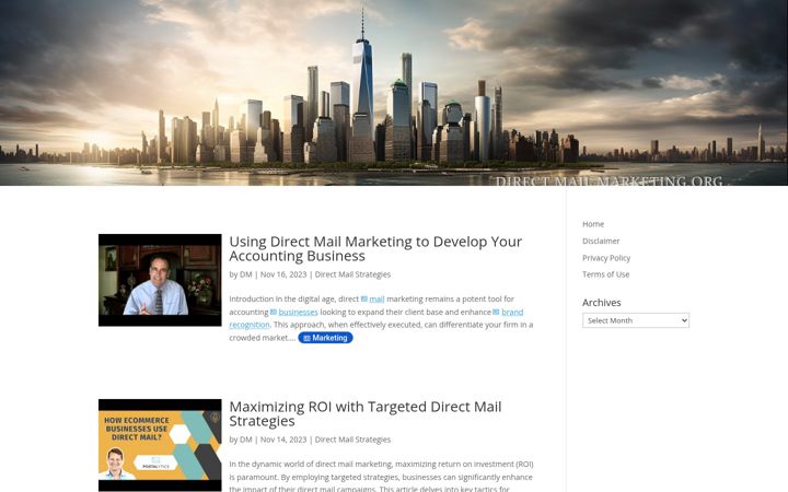 Screenshot of directmailmarketer.org