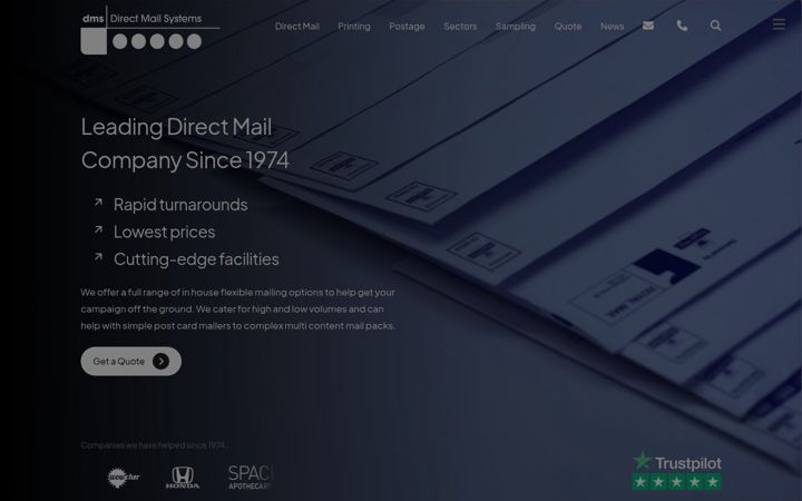 Zrzut ekranu directmailsystems.co.uk