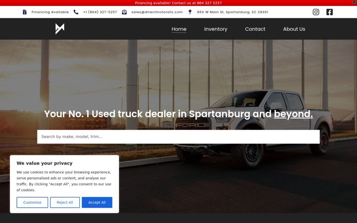 Screenshot of directmotorsllc.com