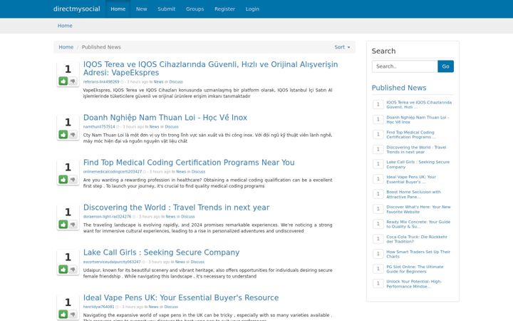 Screenshot of directmysocial.com